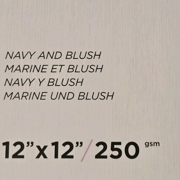 Crafters Companion Pearlescent Paper Pad Cardstovk 12x12" 250gsm New Navy Blush - Picture 2 of 3